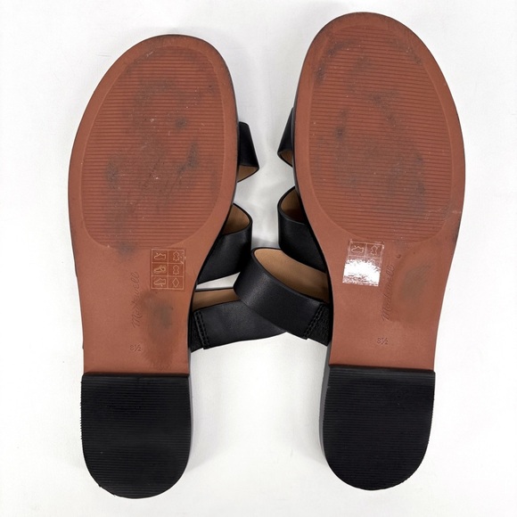 MADEWELL The Mena Black Leather Slide Sandals 8.5 - Picture 6 of 14